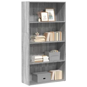 Estantería de madera de ingeniería gris Sonoma 80x30x152 cm de , Librerías y estanterías - Ref: Foro24-857945, Precio: 63,94 ...