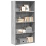 Estantería de madera de ingeniería gris Sonoma 80x30x152 cm de , Librerías y estanterías - Ref: Foro24-857945, Precio: 64,70 ...