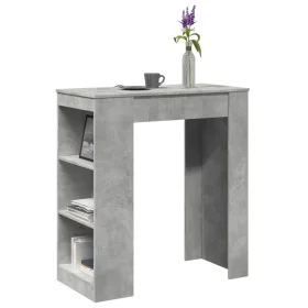 High bar table with gray wood and concrete shelves 95x47x103.5 cm by , Kitchen and dining tables - Ref: Foro24-854385, Price:...