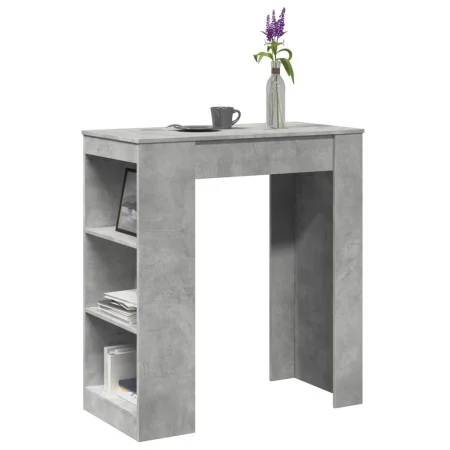 High bar table with gray wood and concrete shelves 95x47x103.5 cm by , Kitchen and dining tables - Ref: Foro24-854385, Price:...