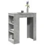 High bar table with gray wood and concrete shelves 95x47x103.5 cm by , Kitchen and dining tables - Ref: Foro24-854385, Price:...