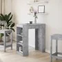 High bar table with gray wood and concrete shelves 95x47x103.5 cm by , Kitchen and dining tables - Ref: Foro24-854385, Price:...