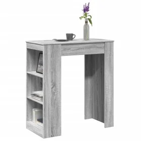 Hoher Bartisch mit Regalen aus Sonoma-Grau-Holz 95x47x103,5 cm. von , Küchen- und Esstische - Ref: Foro24-854387, Preis: 78,7...
