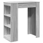 High bar table with Sonoma grey wood shelves 95x47x103.5 cm by , Kitchen and dining tables - Ref: Foro24-854387, Price: 78,70...