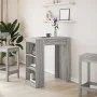 High bar table with Sonoma grey wood shelves 95x47x103.5 cm by , Kitchen and dining tables - Ref: Foro24-854387, Price: 78,70...