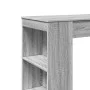 High bar table with Sonoma grey wood shelves 95x47x103.5 cm by , Kitchen and dining tables - Ref: Foro24-854387, Price: 78,70...