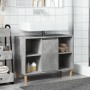 Mueble de baño madera de ingeniería gris hormigón 80x33x60 cm de , Tocadores de baño - Ref: Foro24-857132, Precio: 59,28 €, D...