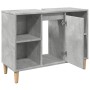 Mueble de baño madera de ingeniería gris hormigón 80x33x60 cm de , Tocadores de baño - Ref: Foro24-857132, Precio: 59,28 €, D...