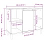 Mueble de baño madera de ingeniería gris hormigón 80x33x60 cm de , Tocadores de baño - Ref: Foro24-857132, Precio: 59,28 €, D...