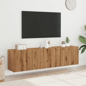 Muebles de TV de pared 2 unidades roble artisian 80x30x41 cm de , Armarios y almacenamiento - Ref: Foro24-857669, Precio: 87,...