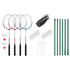 Set de bádminton con 4 raquetas y red 620x151 cm de , Raquetas y kits de bádminton - Ref: Foro24-4016331, Precio: 35,30 €, De...