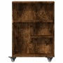 Carrito de almacenaje estrecho madera roble ahumado 48x13x68 cm de , Librerías y estanterías - Ref: Foro24-855227, Precio: 44...