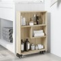 Carrito de almacenaje estrecho madera roble Sonoma 48x13x68 cm de , Librerías y estanterías - Ref: Foro24-855225, Precio: 48,...