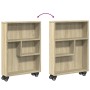 Carrito de almacenaje estrecho madera roble Sonoma 48x13x68 cm de , Librerías y estanterías - Ref: Foro24-855225, Precio: 48,...