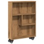Carrito de almacenaje estrecho madera roble artisian 48x13x68cm de , Librerías y estanterías - Ref: Foro24-855231, Precio: 55...