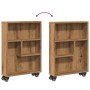 Carrito de almacenaje estrecho madera roble artisian 48x13x68cm de , Librerías y estanterías - Ref: Foro24-855231, Precio: 55...