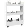 Narrow storage cart 3 levels engineered wood white by , Kitchen and dining carts - Ref: Foro24-855250, Price: 50,00 €, Discou...