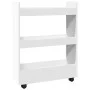 Narrow storage cart 3 levels engineered wood white by , Kitchen and dining carts - Ref: Foro24-855250, Price: 50,00 €, Discou...
