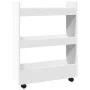Narrow storage cart 3 levels engineered wood white by , Kitchen and dining carts - Ref: Foro24-855250, Price: 50,00 €, Discou...