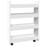 Narrow storage cart 4 levels engineered wood white by , Kitchen and dining carts - Ref: Foro24-855259, Price: 58,04 €, Discou...