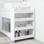 Narrow storage cart 4 levels engineered wood white by , Kitchen and dining carts - Ref: Foro24-855259, Price: 58,04 €, Discou...