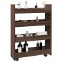 Narrow storage cart 4 levels brown oak wood by , Kitchen and dining carts - Ref: Foro24-855265, Price: 55,53 €, Discount: %