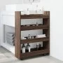 Narrow storage cart 4 levels brown oak wood by , Kitchen and dining carts - Ref: Foro24-855265, Price: 55,53 €, Discount: %