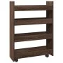 Narrow storage cart 4 levels brown oak wood by , Kitchen and dining carts - Ref: Foro24-855265, Price: 55,53 €, Discount: %