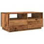 Mesa de centro con luces LED madera envejecida 90x49x40 cm de , Mesas de centro - Ref: Foro24-857710, Precio: 115,17 €, Descu...