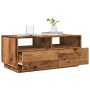 Mesa de centro con luces LED madera envejecida 90x49x40 cm de , Mesas de centro - Ref: Foro24-857710, Precio: 115,17 €, Descu...