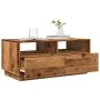 Mesa de centro con luces LED madera envejecida 90x49x40 cm de , Mesas de centro - Ref: Foro24-857710, Precio: 113,11 €, Descu...