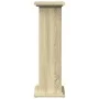Pedestal expositor con almacenaje roble Sonoma 31x30x90 cm de , Soportes para macetas - Ref: Foro24-854609, Precio: 64,13 €, ...