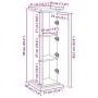 Pedestal expositor con almacenaje roble Sonoma 31x30x90 cm de , Soportes para macetas - Ref: Foro24-854609, Precio: 64,13 €, ...