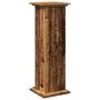 Pedestal expositor con almacenaje madera envejecida 31x30x90 cm de , Soportes para macetas - Ref: Foro24-854614, Precio: 60,5...