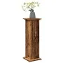 Pedestal expositor con almacenaje madera envejecida 31x30x90 cm de , Soportes para macetas - Ref: Foro24-854614, Precio: 60,5...