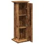 Pedestal expositor con almacenaje madera envejecida 31x30x90 cm de , Soportes para macetas - Ref: Foro24-854614, Precio: 60,5...