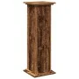 Pedestal expositor con almacenaje madera envejecida 31x30x90 cm de , Soportes para macetas - Ref: Foro24-854614, Precio: 60,5...