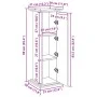 Pedestal expositor con almacenaje madera envejecida 31x30x90 cm de , Soportes para macetas - Ref: Foro24-854614, Precio: 60,5...