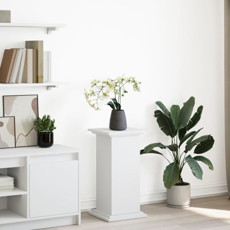 Pedestal expositor con almacenaje madera blanco 31x30x60 cm de , Soportes para macetas - Ref: Foro24-854616, Precio: 55,28 €,...