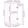 Pedestal expositor con almacenaje gris Sonoma 31x30x60 cm de , Soportes para macetas - Ref: Foro24-854621, Precio: 46,98 €, D...