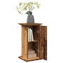 Pedestal expositor con almacenaje madera envejecida 31x30x60 cm de , Soportes para macetas - Ref: Foro24-854623, Precio: 49,3...
