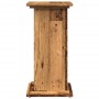 Pedestal expositor con almacenaje madera envejecida 31x30x60 cm de , Soportes para macetas - Ref: Foro24-854623, Precio: 49,3...