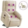 Elektrischer, verstellbarer, aufklappbarer Massage-Sessel aus cremefarbenem Stoff. von , Sessel - Ref: Foro24-3205247, Preis:...