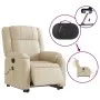 Elektrischer, verstellbarer, aufklappbarer Massage-Sessel aus cremefarbenem Stoff. von , Sessel - Ref: Foro24-3205247, Preis:...