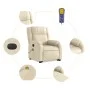 Sillón de masaje eléctrico reclinable elevable tela crema de , Sillones - Ref: Foro24-3205247, Precio: 385,54 €, Descuento: %