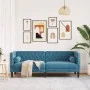 Sofá Chesterfield 3 plazas con cojines terciopelo azul de , Sofás - Ref: Foro24-372701, Precio: 357,35 €, Descuento: %