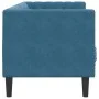 Sofá Chesterfield 3 plazas con cojines terciopelo azul de , Sofás - Ref: Foro24-372701, Precio: 357,35 €, Descuento: %