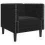 Sillón Chesterfield de terciopelo negro de , Sofás - Ref: Foro24-372678, Precio: 163,62 €, Descuento: %