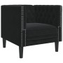 Sillón Chesterfield de terciopelo negro de , Sofás - Ref: Foro24-372678, Precio: 165,26 €, Descuento: %