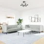 Set sofás Chesterfield con cojines 2 pzas terciopelo gris claro by , Sofas - Ref: Foro24-3209291, Price: 522,49 €, Discount: %